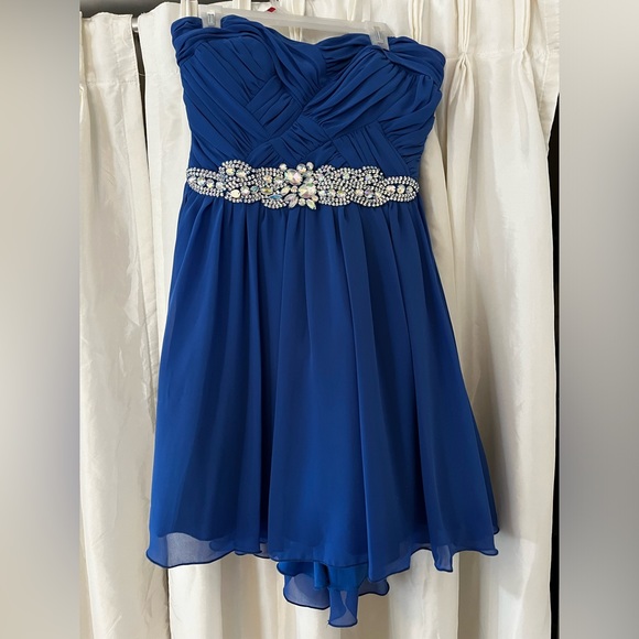 halter cocktail dress Blush Short Homecoming Strappy for $77.99 – The Black Cotton Blend Denim Size:32x28 Classic Goth Dress
